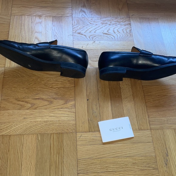 Gucci Leather Signature Web Loafer Navy 41 eu MEN US 8 - Picture 7 of 8